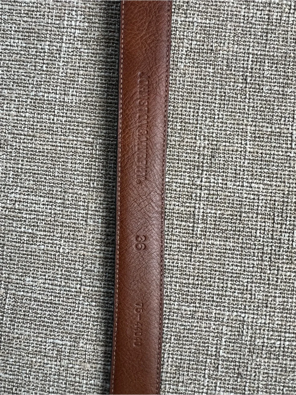 Johnston & Murphy Men's Black Leather Belt, size 36